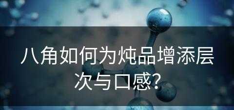 八角如何为炖品增添层次与口感？